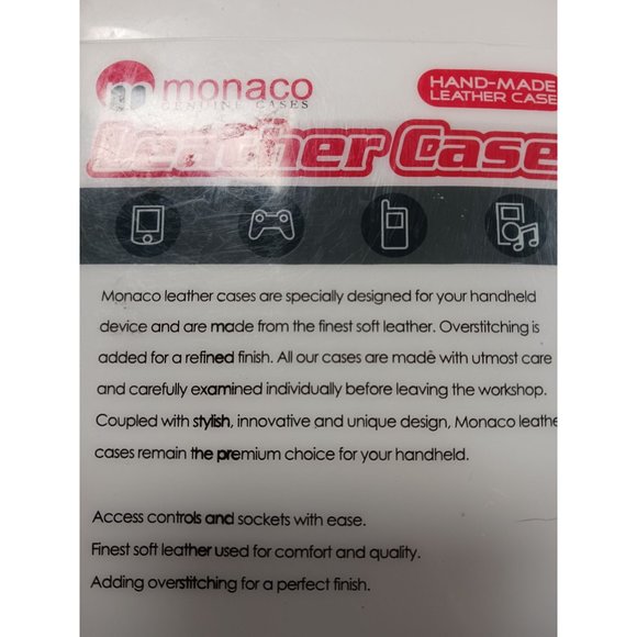 Monaco Genuine Cases Leather Case BlackBerry Torch 9850/9860 Book/Black NEW - Picture 7 of 9